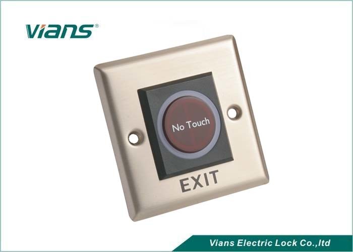 Botón infrarrojo de la salida del acero inoxidable del sensor ningún empuje del tacto para las puertas