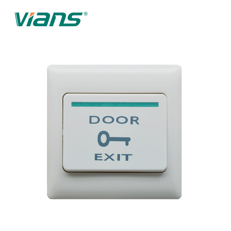Botón plástico de la salida de la puerta, interruptor blanco del lanzamiento de la puerta para el sistema del control de acceso