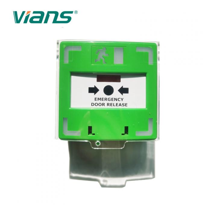 Lanzamiento del botón de la salida de la puerta de la emergencia IP55 la alarma de incendio de la PC del ABS urgente 0